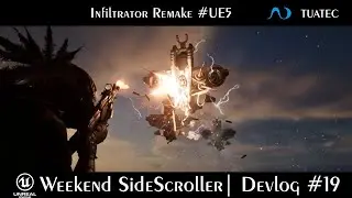 Infiltrator Drone Hit Reactions - Weekend Side Scroller | #UE5 Devlog #19