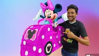 Cómo hacer Piñata carrito de Minnie Mause