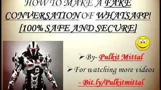 How to create Fake Conversation of Whatsapp {100% SAFE AND SECURE}