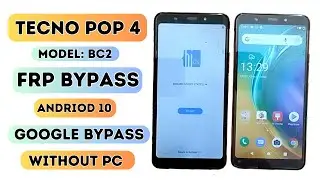 Tecno Pop 4 Frp bypass Android 10 || Tecno Pop 4 (BC2) Google account bypass without PC