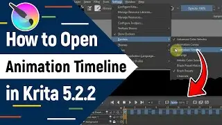 How to Open or Enable Animation Timeline in Krita 5.2.2 | 2024