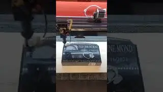 laser Engraving an EconoMonument™️mini headstone for a precious baby.  RIP little angel