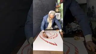 Allah Arabic Calligraphy Tutorial By Sir @Mamjadalvi 🧑🏻‍🎨❤️ #shorts