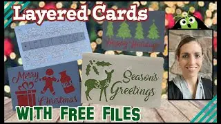 How to Make Layered Holiday Cards Using your Cricut (with free files)