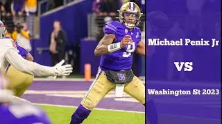 Michael Penix Jr vs Washington St 2023