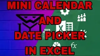 Mini CALENDAR and Date Picker in Excel 