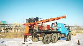 Буровая установка УРБ 2А2 (2Д3) на Урале. Бурение на воду. Инженерно-геологические изыскания.