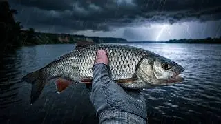 Голавли во время грозы