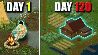I Survived 120 Days In The WILDERNESS - Project Zomboid With NO LOOT
