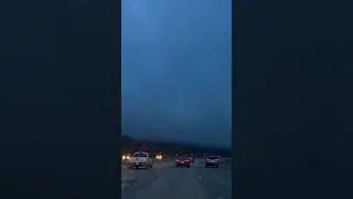 Driving on freeway in Los Angeles 🌧️ #california #rain #storm #losangeles #freeway