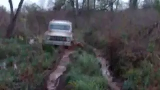 1971 Bronco going through the swamp