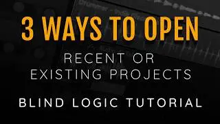 3 Different Ways You Can Open Recent Or Existing Projects For Blind Logic Pro Users Using VoiceOver