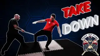 Taking the leg of the attacker and taking them to the floor.