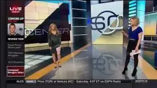 Jade McCarthy & Linda Cohn in Black Stockings/Tights ESPN