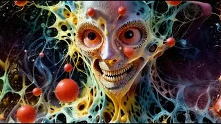 Psychedelic Nightmare Faces | AI Generated Screensaver [4K, 1 Hour]