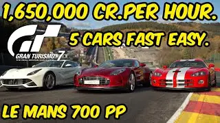 Gran Turismo 7: Le mans 700 pp Easy Fast Credit Grind 5 cars + Time Saving Tip + 1,650,000 per hour.