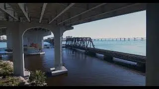 FREE Video Stock 4K – Acosta bridge Jacksonville Florida Riverside Bridge Corkscrew Park under