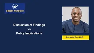 How to Write Discussion of Research Findings and Policy Implications