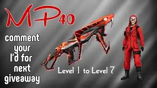 FREE FIRE MP40 EVO GUN LEVEL 1 TO LEVEL 7 🎉🎉 #freefire #mp40