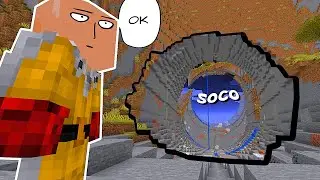 MINECRAFT mas ONE PUNCH MAN... (destrui a montanha no soco kkkkk)