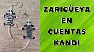 Paso a paso de Zarigüeya realizada con Chaquiras o Cuentas Kandi!♡ Manualidades hechas con amor!♡