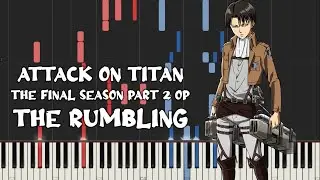 Attack on Titan: The Final Season Part 2 Op - The Rumbling (Piano Tutorial & Sheet Music)