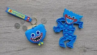 Huggy Wuggy Pop It Coin Purse Unboxing 2021 - Cute Poppy Playtime Keychain