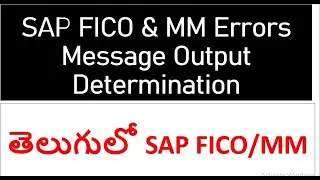 తెలుగులో SAP MM FICO|తెలుగు SAP MM Course వీడియోస్|SAP MM error resolution