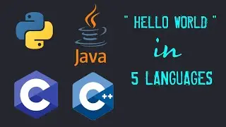 Hello World in 5 different languages | Python, Java, JavaScript, C, C++ in one video