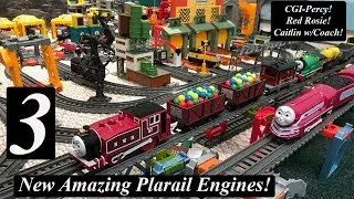 Thomas and Friends Toy Train-Plarail Trackmaster Caitlin, Percy, & Rosie in Red!