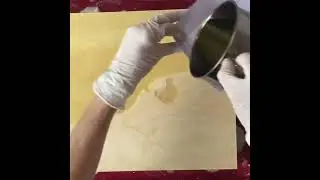 Smooth encaustic surface pour
