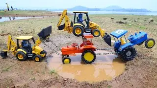 JCB 3DX Swaraj Tractor Accident Highway Road Pulling Out Eicher Tractor JCB 3DX ? New Cartoon CS Toy