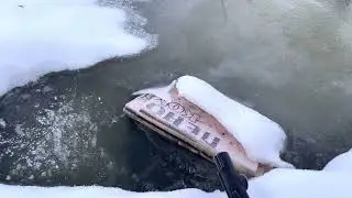 34 пруд. Зима, дождь, уровень воды и толщина льда, подача воздуха.