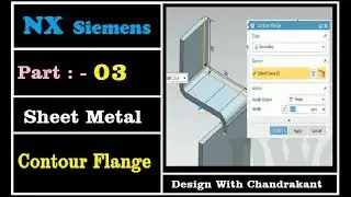NX 111 | Sheet metal tutorial | contour flange in NX 11