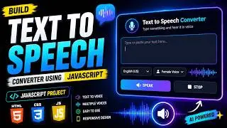 How to make a Text to Speech Converter Javascript project|Electronic Coders Hub|