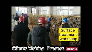 Clients visiting the whole process of making seamless steel pipes