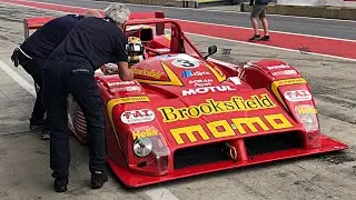 MOMO Ferrari 333SP start ups, revs, fly bys & downshifts