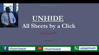 Unhide All Sheets in a workbook with just a Click