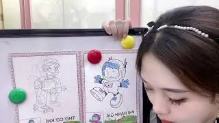 Today, I will color the astronaut boy picture with you all.
