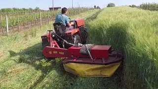 malotraktor mt8 150.32 kosenie jačmeňa pre lesnú zver