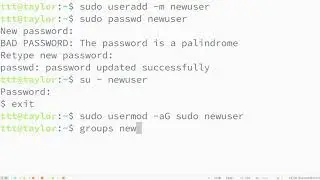 Adding a new user