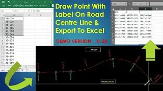 Draw Point With Label On Road Center Line & Export To Excel - (Demo)