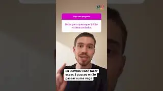 3 passos pra entrar na área de dados | #shorts