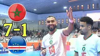 ملخص مباراة المغرب و الرأس الأخضر 7-1 تألق أسود القاعة 