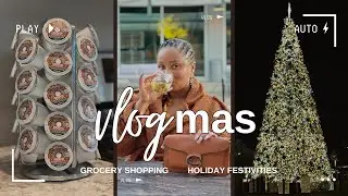 VLOGmas ➠ Grocery Shopping, Home Restocking, Christmas Tree Lighting, Mini Haul!