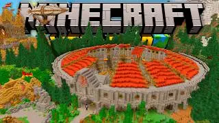 Fiz o MAIOR COLISEU MEDIEVAL em 100 Horas! - Minecraft Survival