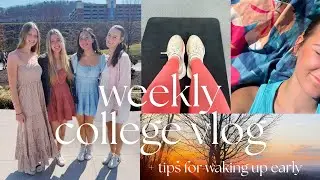 CHAOTIC college vlog (+ tips for waking up early)