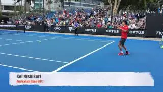 Kei Nishikori 4K - Practice Courts - Australian Open 2017