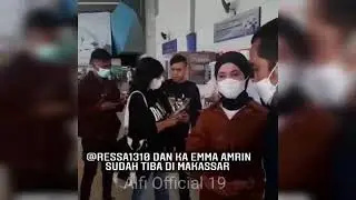 Resa sudah sampe dan disambut hangat oleh fans di bendara