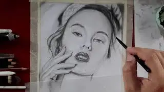 Catriona Gray Charcoal Drawing Portrait | ARKI PHI TV #Shorts #MissUniverse